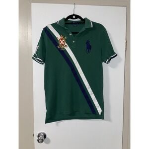 Polo Ralph Lauren Shirt Men's Small Green Cotton Crest Big Pony  Classic Fit